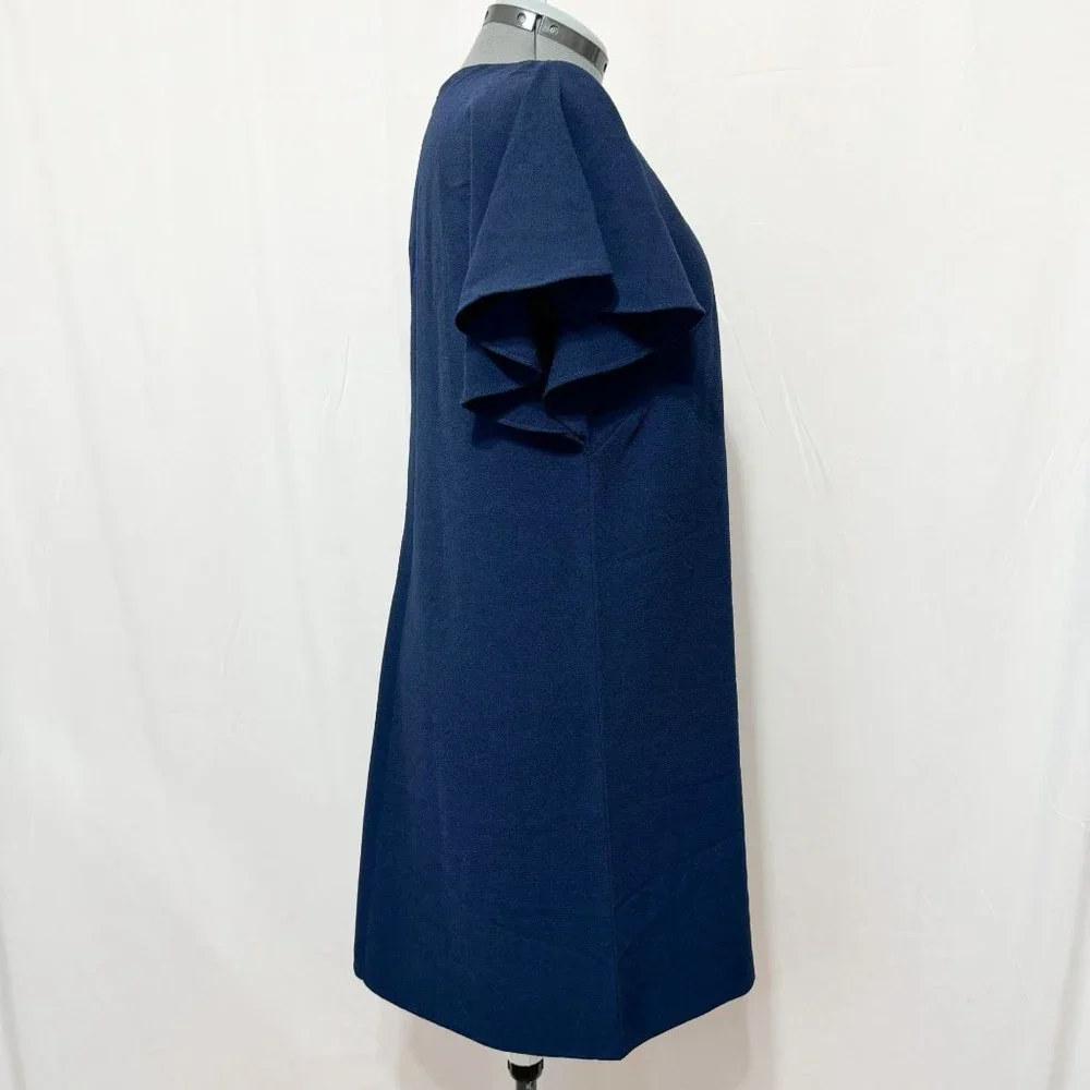 Chelsea28 NWOT Sz XL Navy One Shoulder A-Lined Lined Dress - Picture 9 of 13